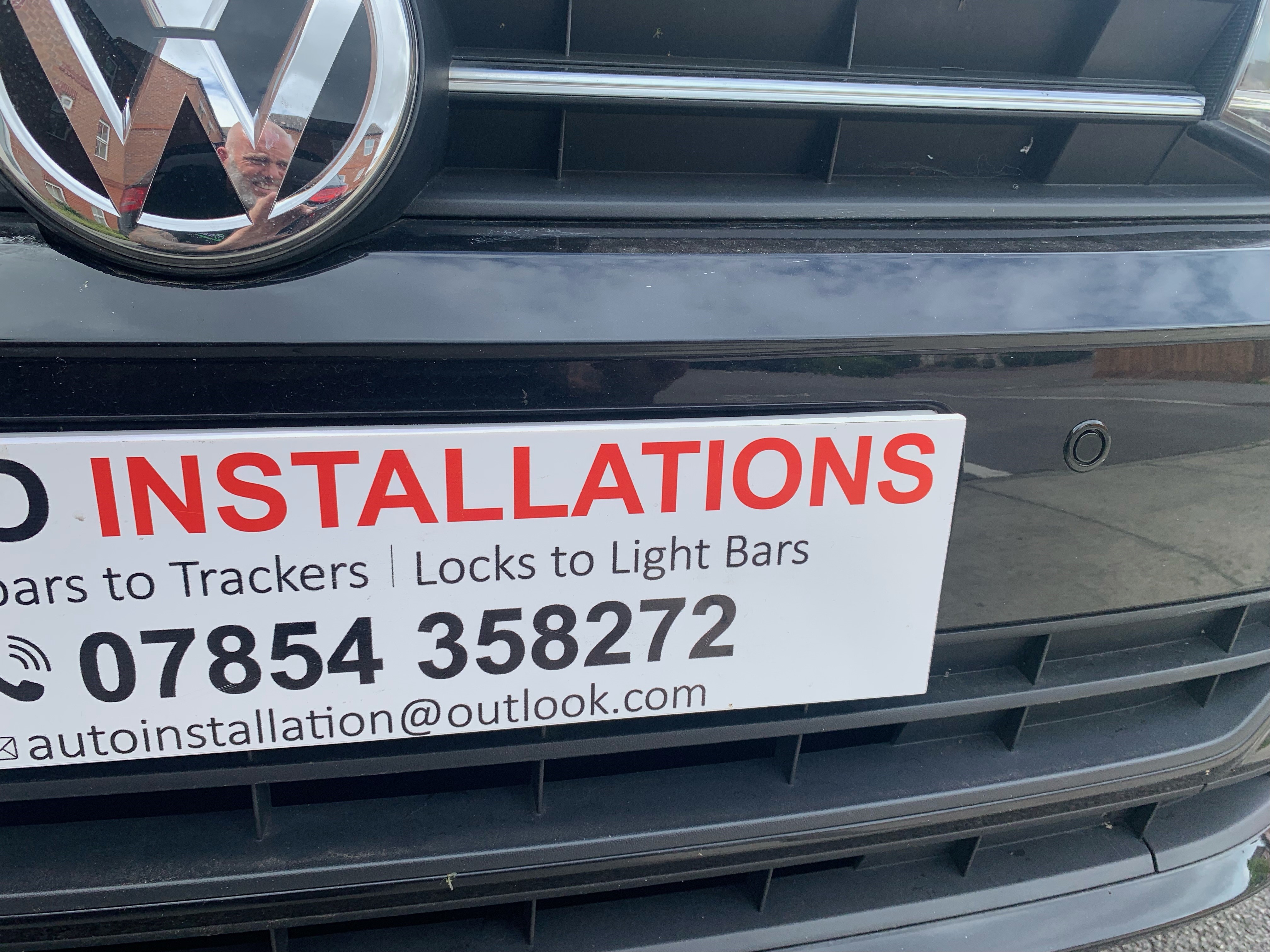 Front parking sensors added to a VW Polo by Auto Installation Services
